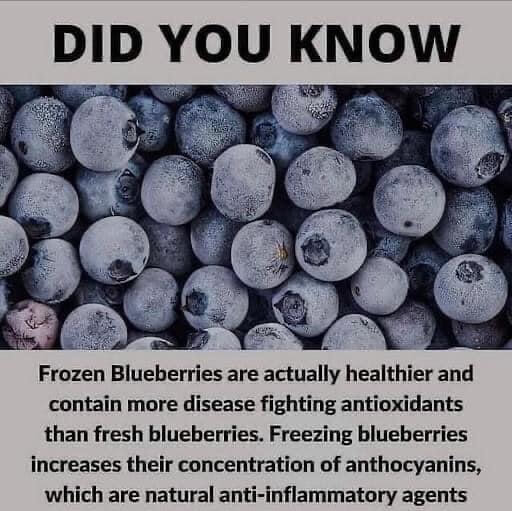 Frozen blueberries
