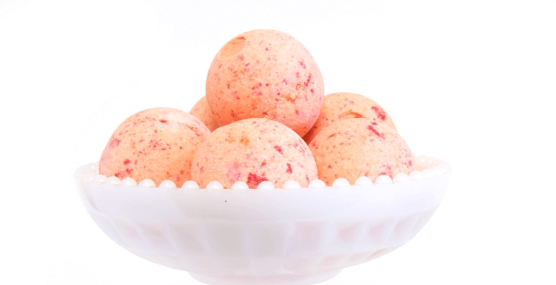 Photo of a bowl of bath fizzies