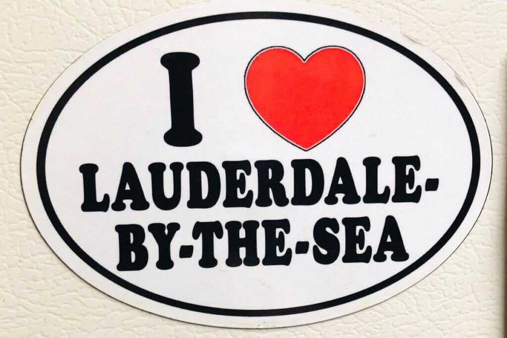 I Love Lauderdale by the Sea bumper sticker