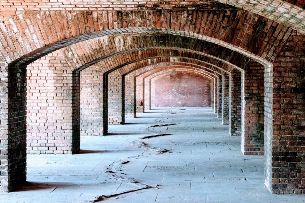 Inside the fort at Dry Tortugas National Park