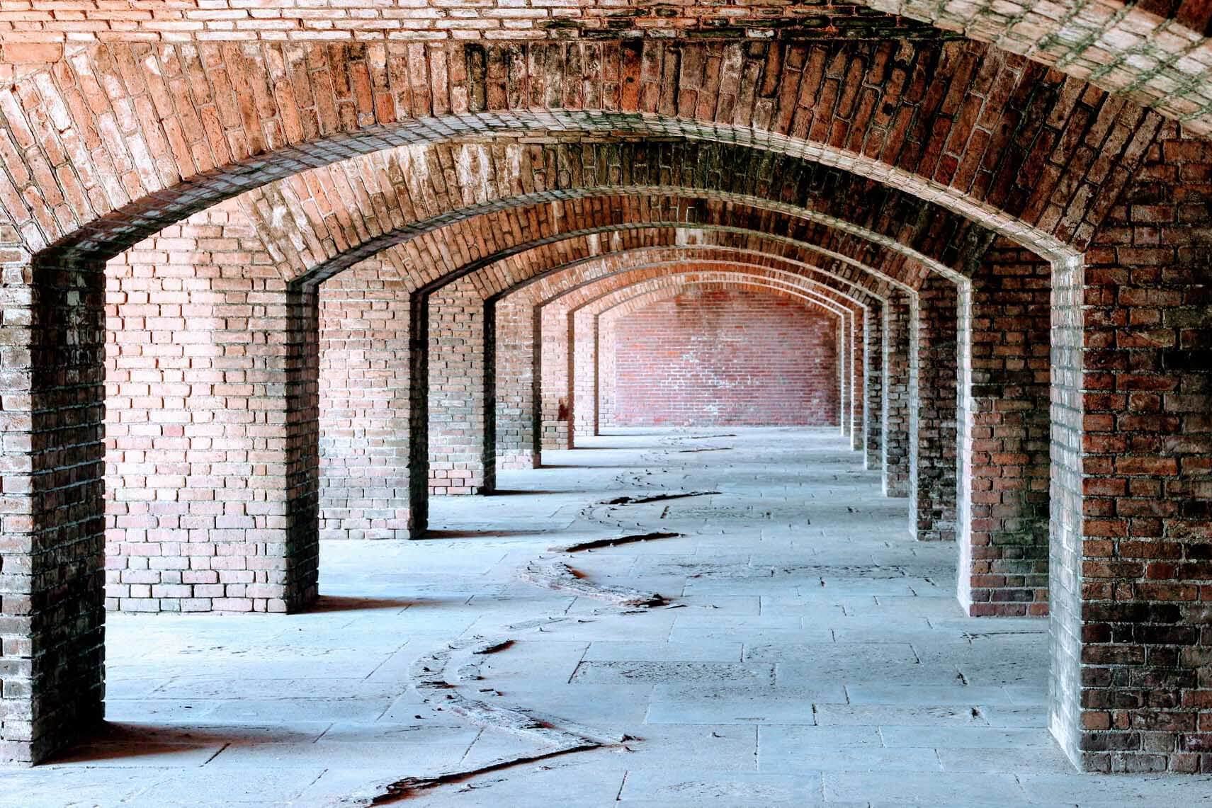 Inside the fort at Dry Tortugas National Park.