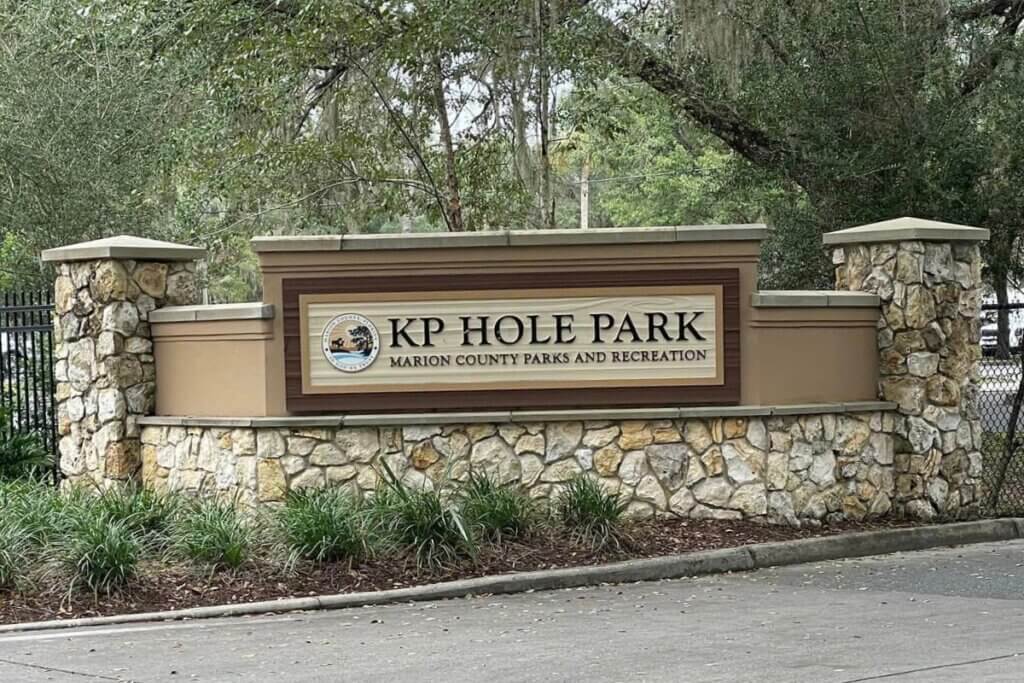 KP Hole Park entrance sign