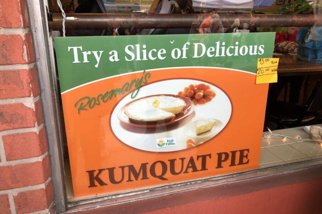 Kumquat Pie sign