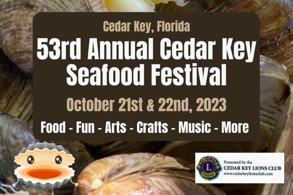 53rd Annual Cedar Key Seafood Festival Poster by AuthenticFlorida.com.