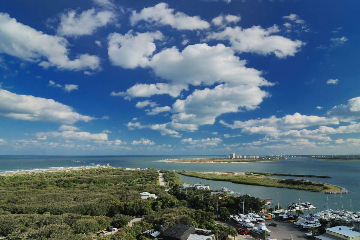 Aerial view from Ponce Inlet Lighthouse.