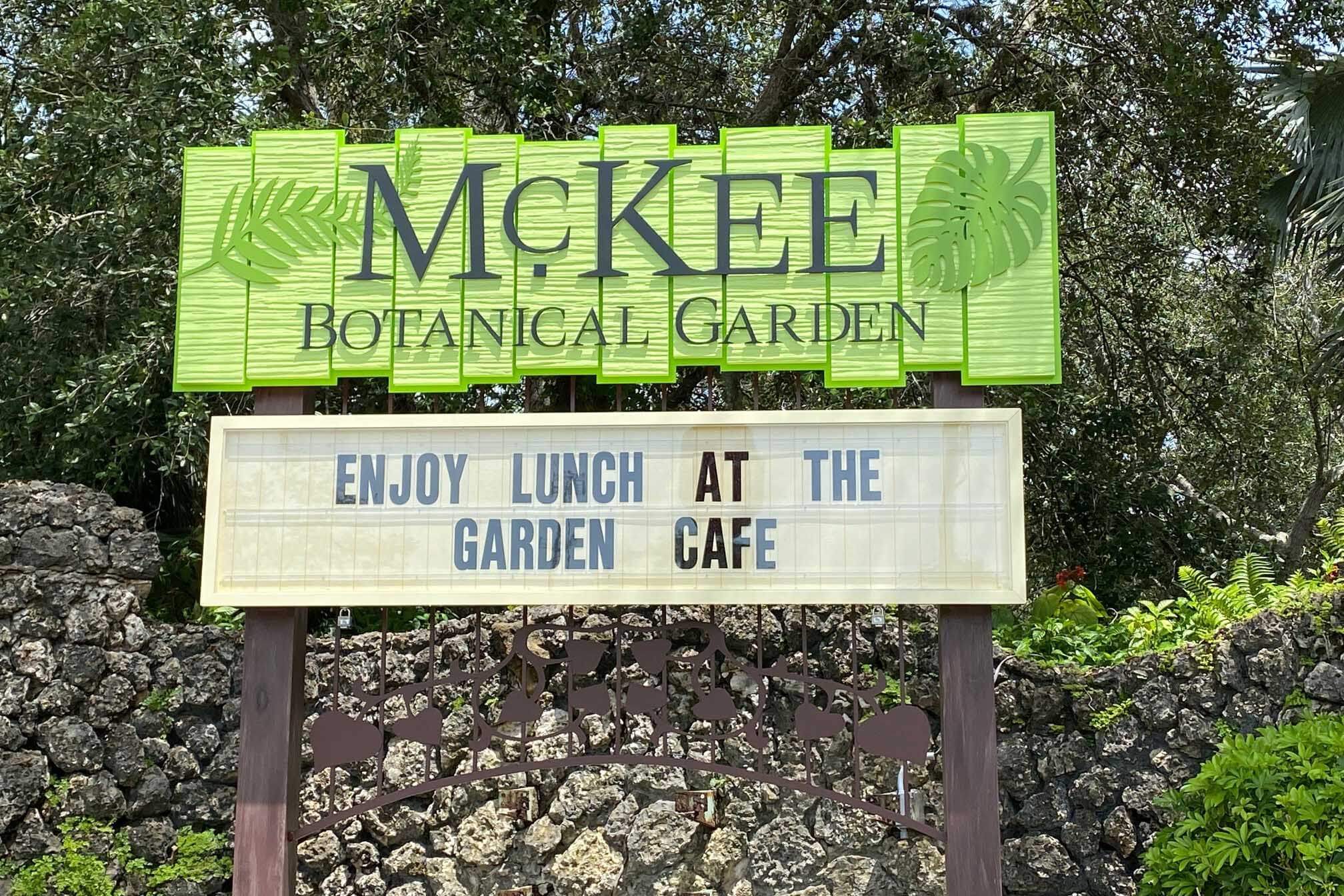 McKee Botanical Gardens Sign