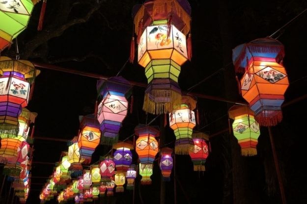 Asian lanterns. 