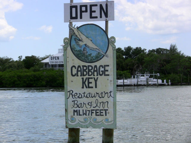 Sign for the Cabbage Key Restaurant