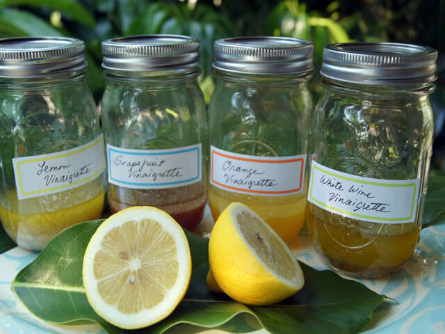 Photo of jars of vinaigrette
