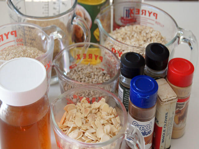 Photo of ingredients for granola