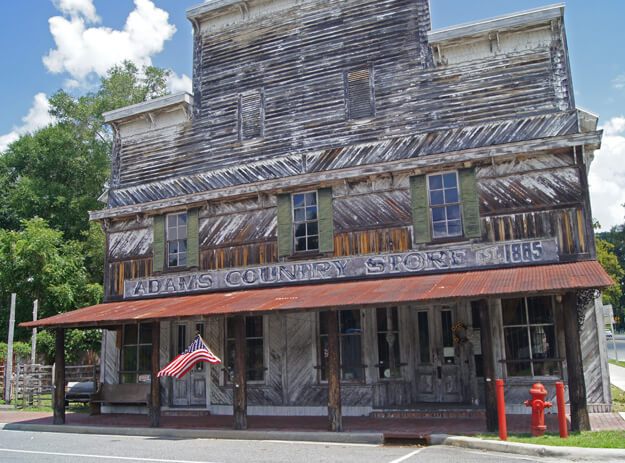 Exterior of Adams Country Store. 