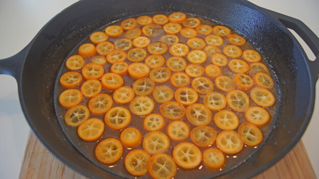 kumquats in a pan 