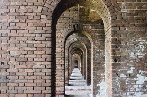 Photo of stone arches at Dry Tortugas