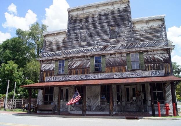 The old Adams Country Store that used to sit in charming White Springs, on the Suwannee River.