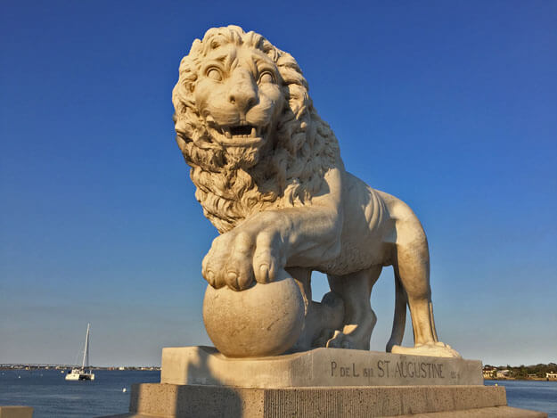 Lion statue in St Augustine. 