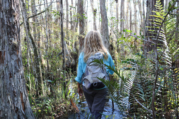 Photo of a woman on a Swamp Walk