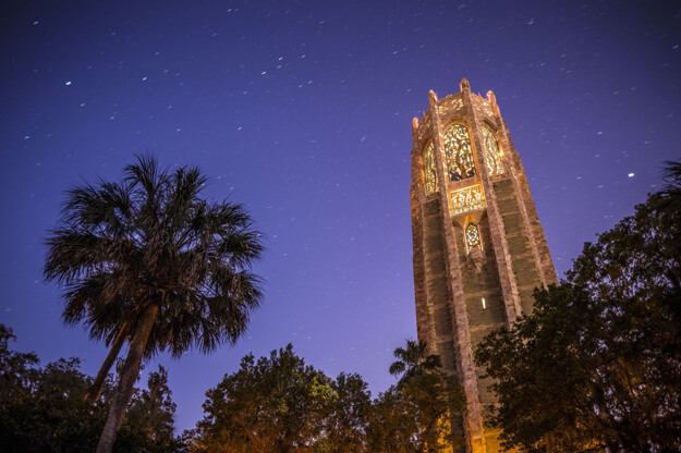 Photo of the Bok Tower at Night