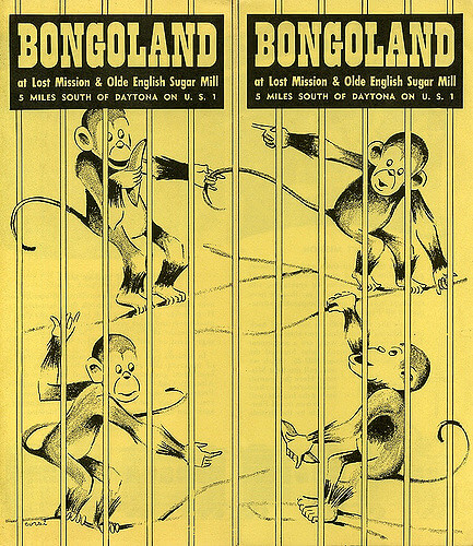 Photo of a vintage advertisement for Bongoland