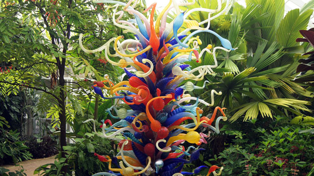 Photo of Chihuly glass sculpture, Fairchild Gardens