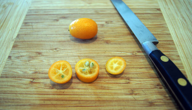 Photo of cut up kumquats