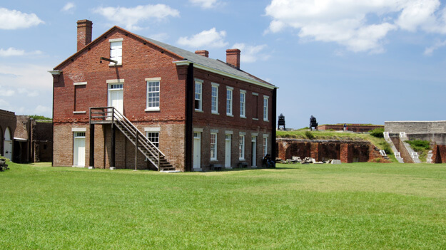 Photo of a barrack at Fort Clinch