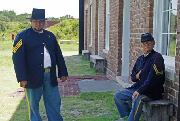 Photo of costumed actors at Fort Clinch