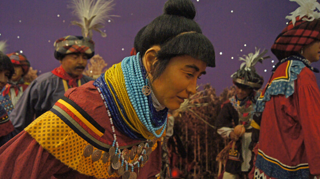 Photo of Seminole Indians at the Ah Tah Thi Ki Museum
