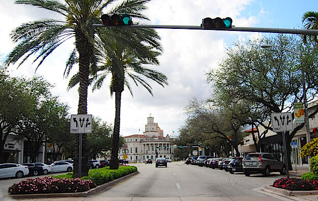 Miracle Mile in Coral Gables. 