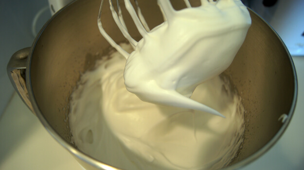 Photo of meringue in a mixer