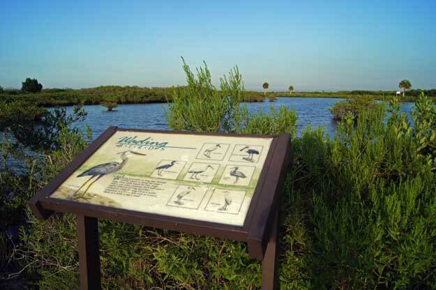 Photo of a birding sign at the Merritt Island National Wildlife Refuge