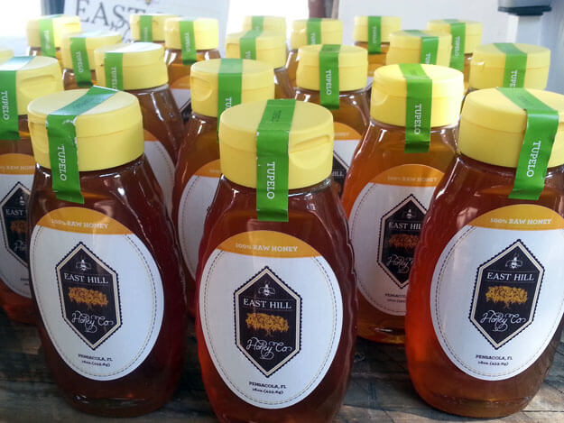 Photo of bottles of East Hill Honey