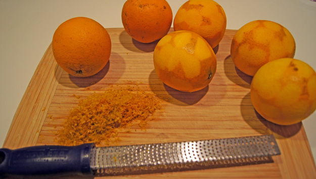 Photo of zested oranges