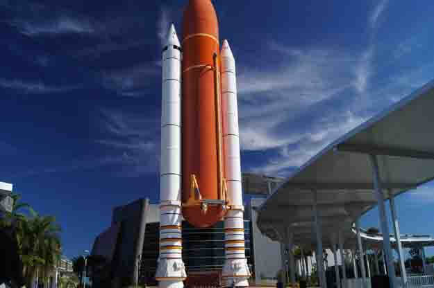 Photo of a rocket at the kennedy space center