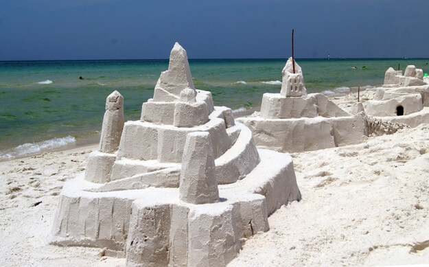 Pensacola Beach sand castle