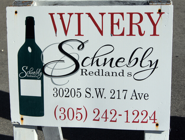 Photo of a sign at Schnebly Winery