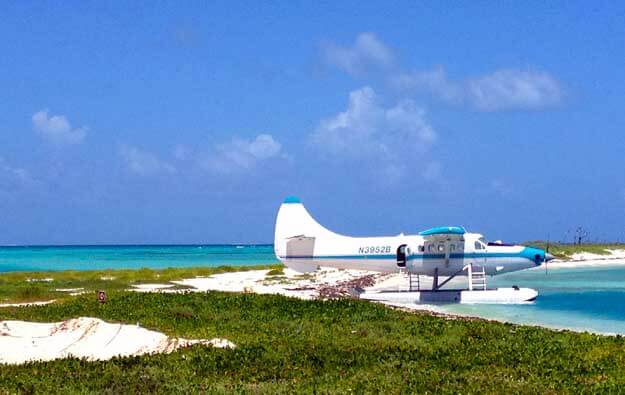 Photo of a sea plane about to take off for Dry Tortugas