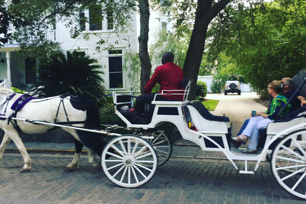 Photo of a horse drawn carriage in St Augustine
