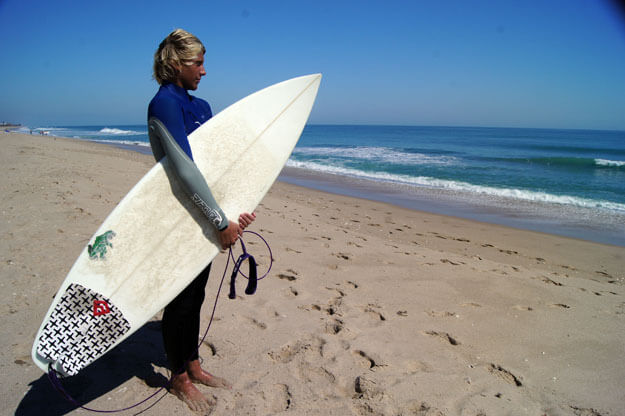 Photo of a surfer on Sebastian Beach