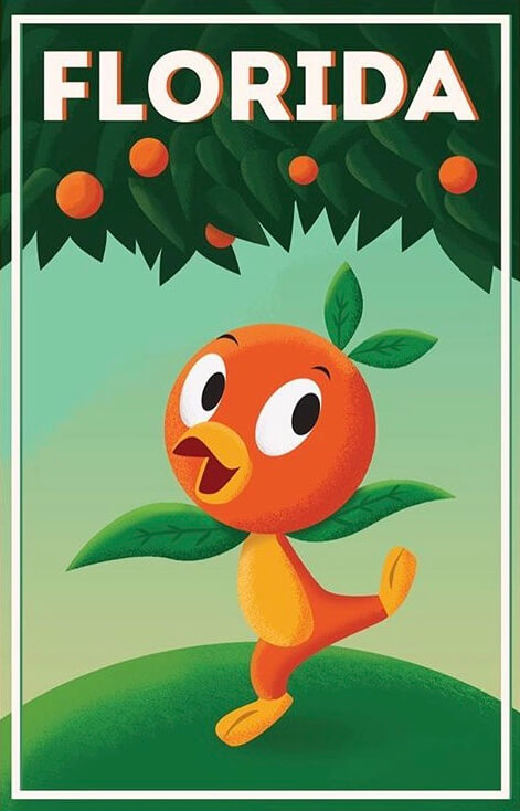 Illustration of Orange Bird