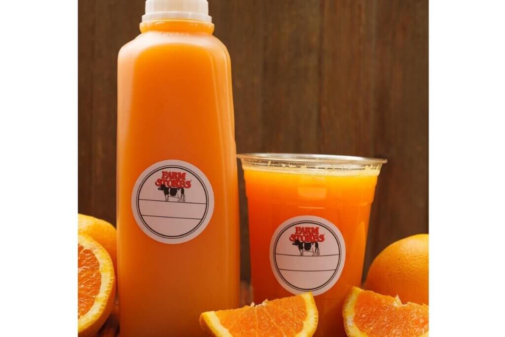 Farm Stores Fresh Orange Juice in Florida