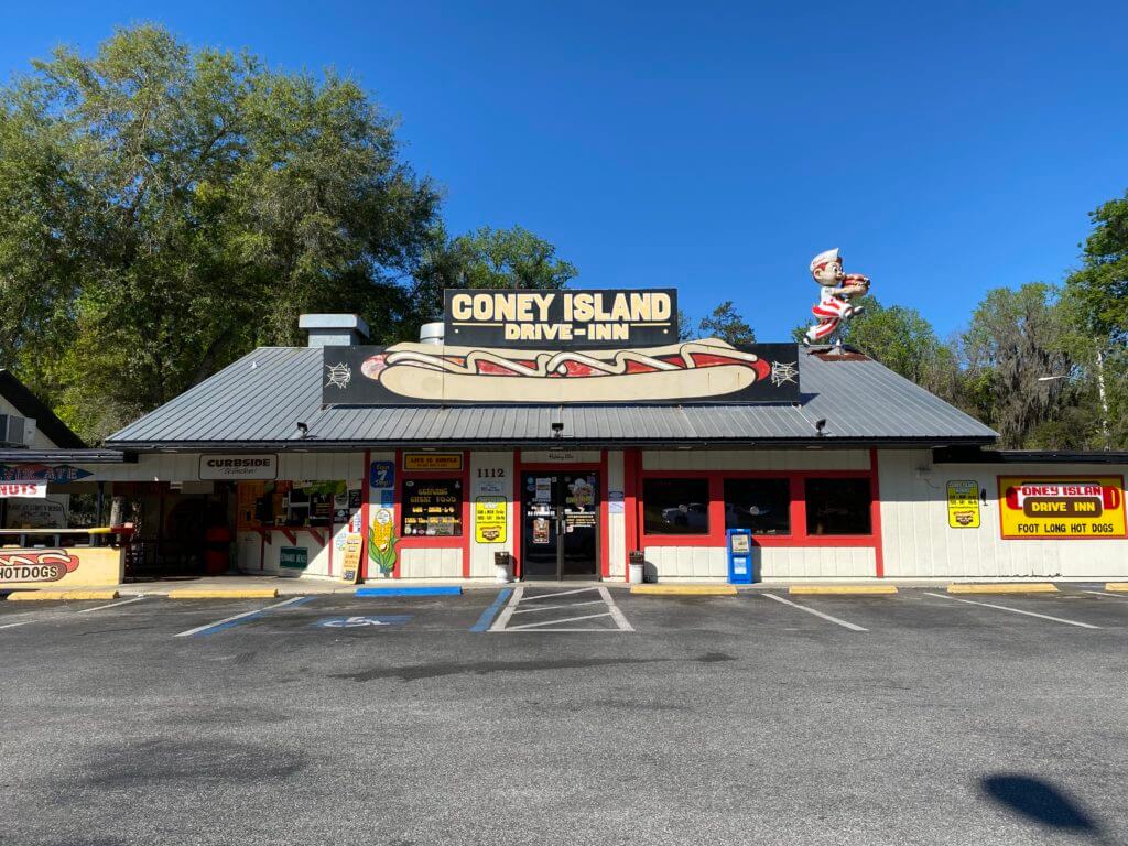 Photo of the Coney Island Drive Inn on a Brooksviile Road trip 