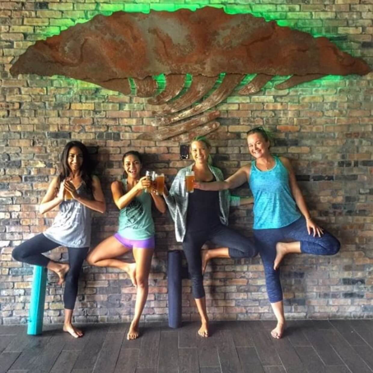 Beer Yoga at Twisted Trunk Brewery in Palm Beach Gardens Florida