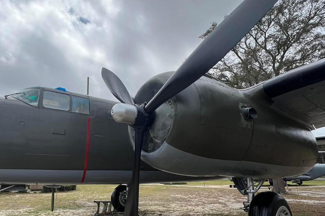 Propellers on a plane at Air Force Armament Museum