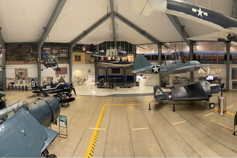 Variety of planes at National Naval Aviation Museum