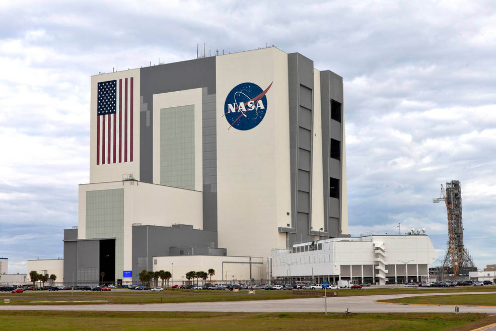 Photo of the Vehicle Assembly Building in Merritt Island Florida