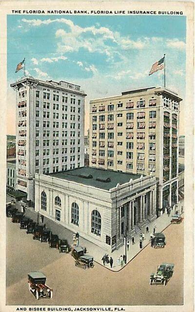 Photo of Florida Life Building in Jacksonville, part of the Laura Street Trio