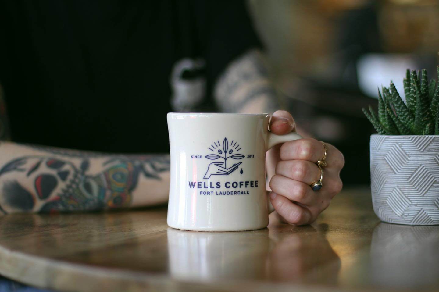 Coffee at Wells Coffee Company in Fort Lauderdale Florida