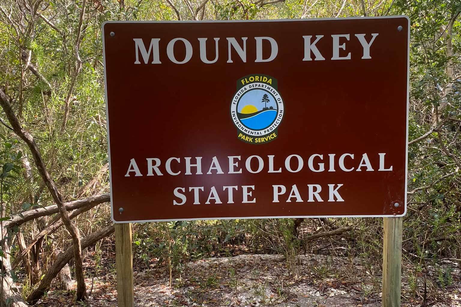 Mound Key Archaeological State Park Sign