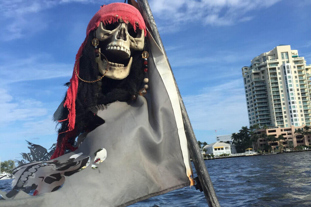 Pirate flag on BlueFoot Pirate Adventures