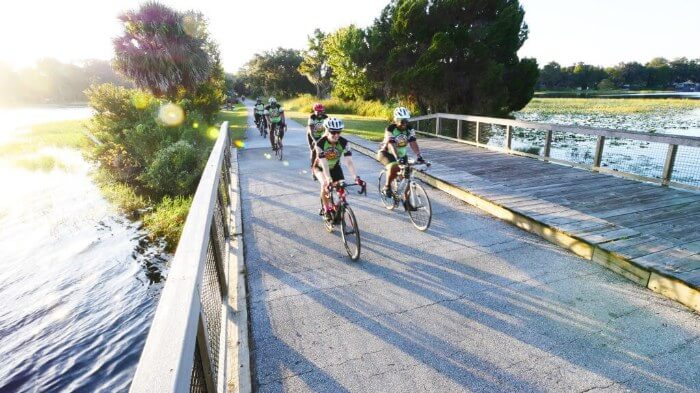 Cyclists in Crystal River. 